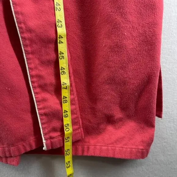 LL Bean Robe Women XLP Petite Belt Lounge Sleepwear Bathrobe Brushed Cotton Red - Picture 13 of 14